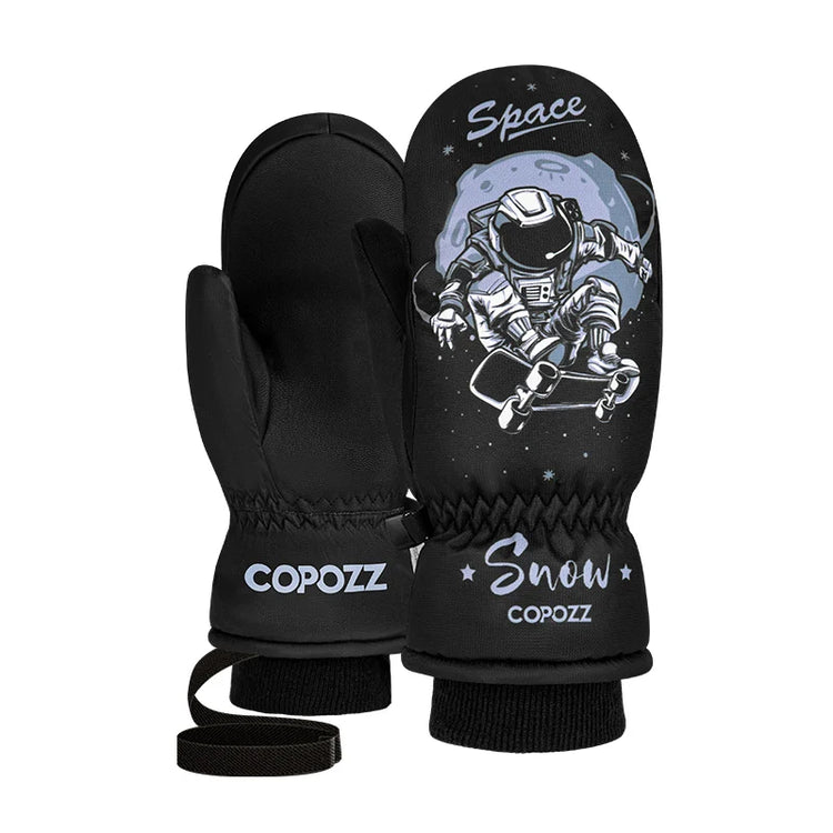 COPOZZ Children's Ski Gloves 3M Thinsulate Winter Keep Warm Finger Gloves Cute Cartoon waterproof Ultralight Snowboard Gloves