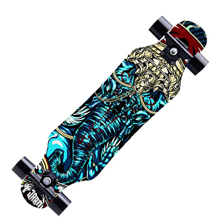 79cm/31" Beginner Skateboard Longboard Maple Flat-Plate Double Rocker Board Steel Bearing PU Wheels Children Adult Skate Board