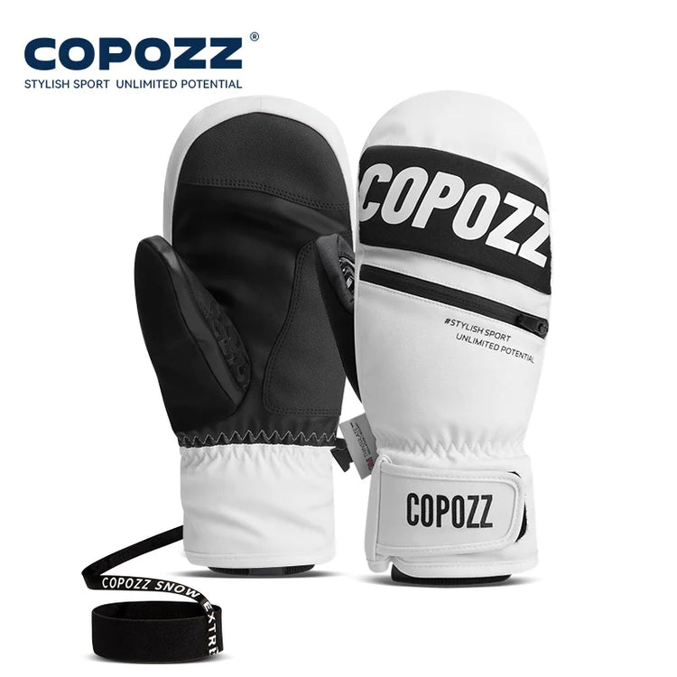 COPOZZ Upgrade Thicken Ski Gloves Winter Men Women 3M Thinsulate Thermal Snowboard Gloves Waterproof Warm Mittens Ski Gloves