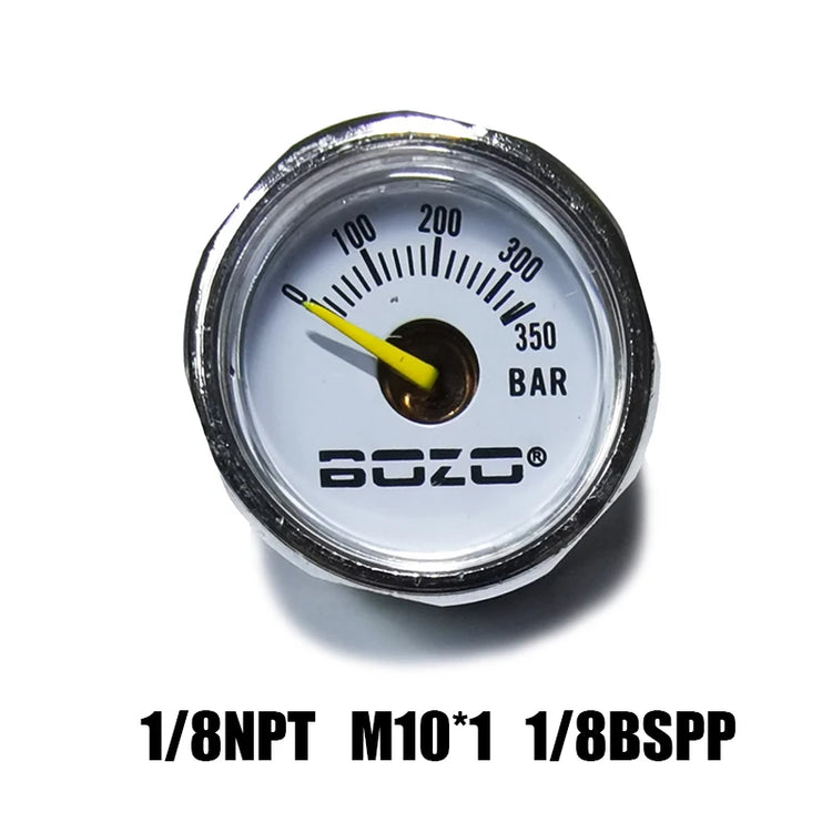 Mini 200bar 350bar Manometer Gauge 1inch 1/8NPT, 1/8BSPP, M10*1, M8*1 High Pressure Hand Pump Diving Mountaineering
