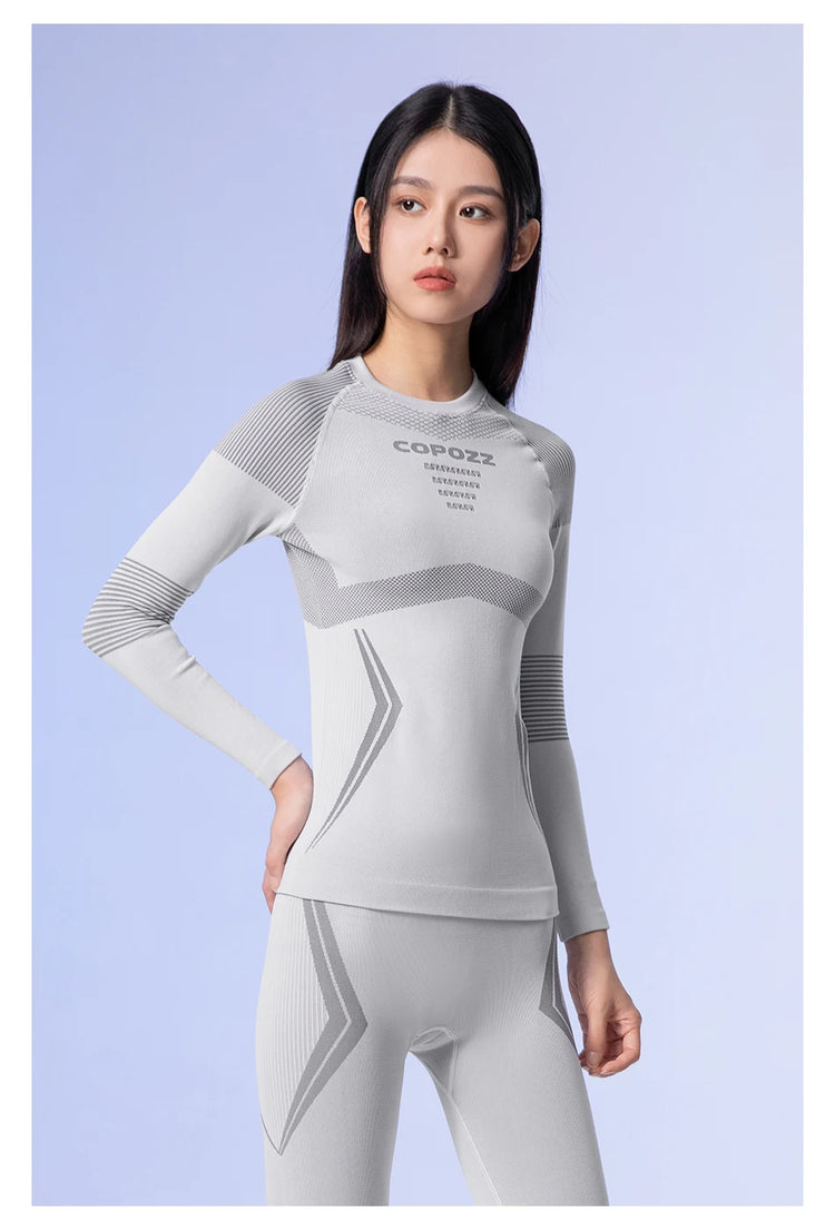 COPOZZ Winter Ski Thermal Underwear Sets Men Women Sweatwicking Breathable Quick Dry Tracksuit Ski Thermo Underwear Long Johns