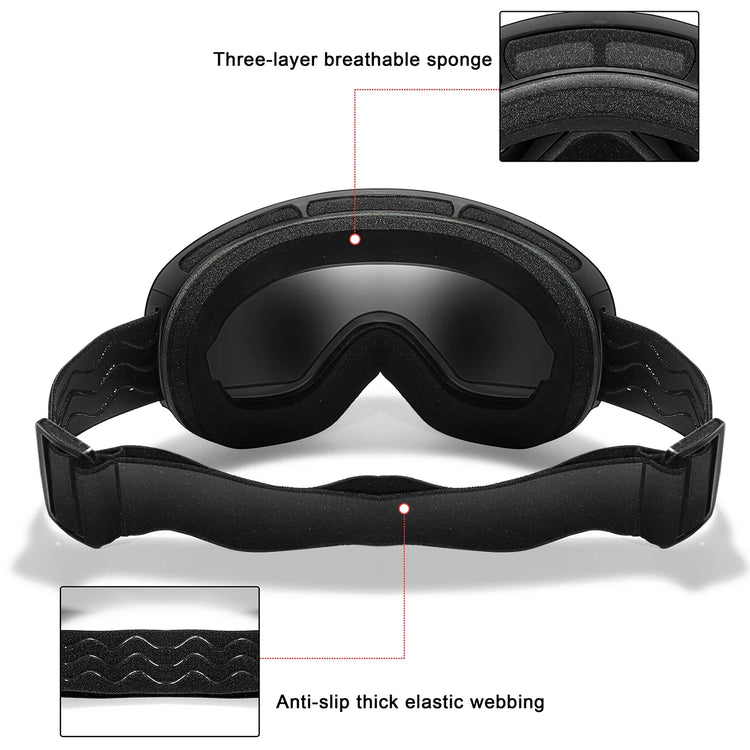 Winter Outdoor SKI Goggles Men And Women Teen, Free Optical Frame and Bag, UV400 Anti-Fog Snowboard Eyewear, Charistmas Gifts