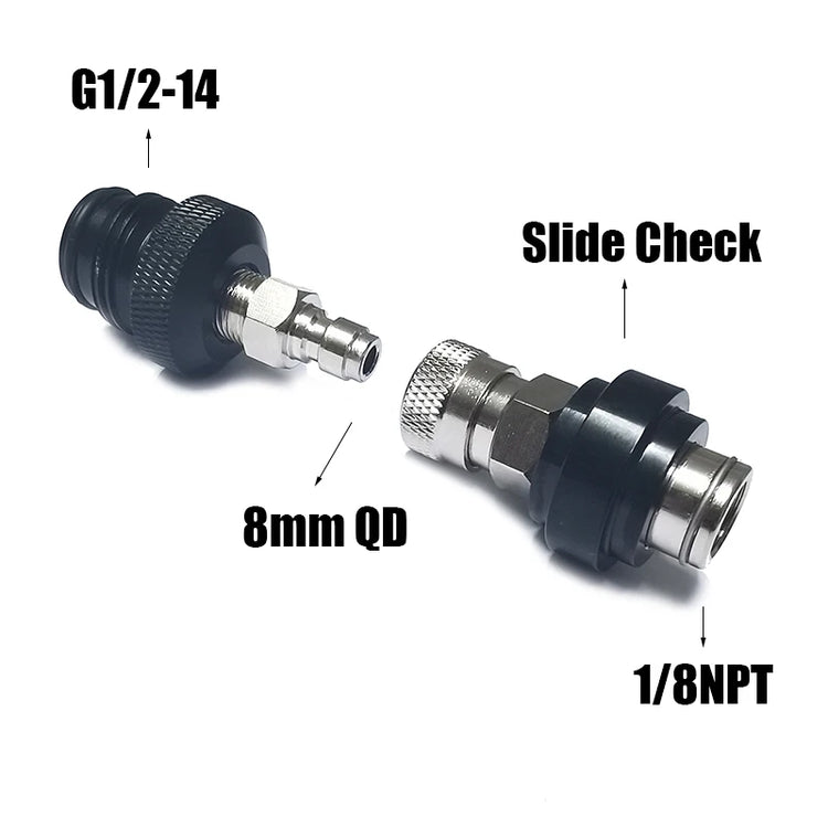 Paint Marker Ball ASA Coil Remote Hose Line Slide Check Adaptor With Male Quick Disconnect Universal Fill Adapter Accessories