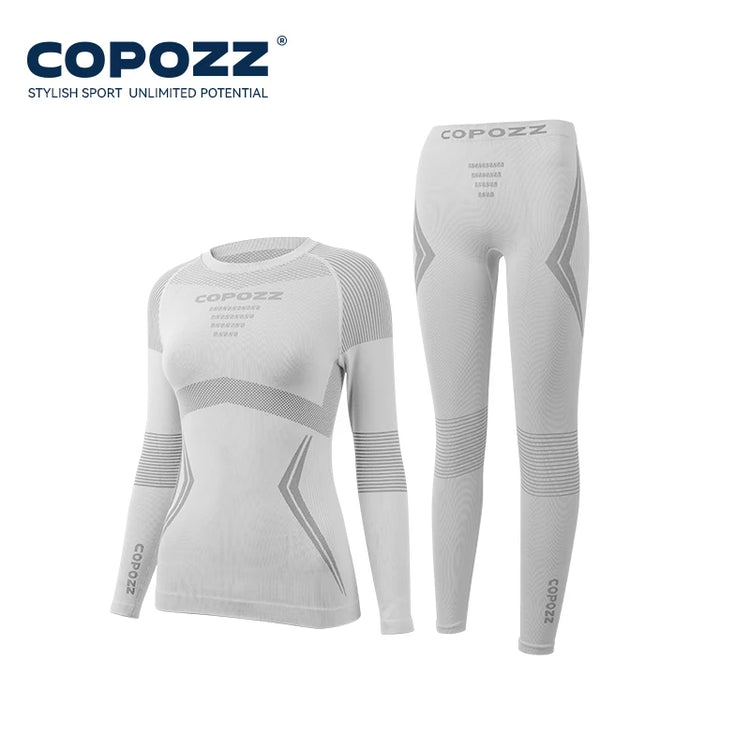 COPOZZ Winter Ski Thermal Underwear Sets Men Women Sweatwicking Breathable Quick Dry Tracksuit Ski Thermo Underwear Long Johns