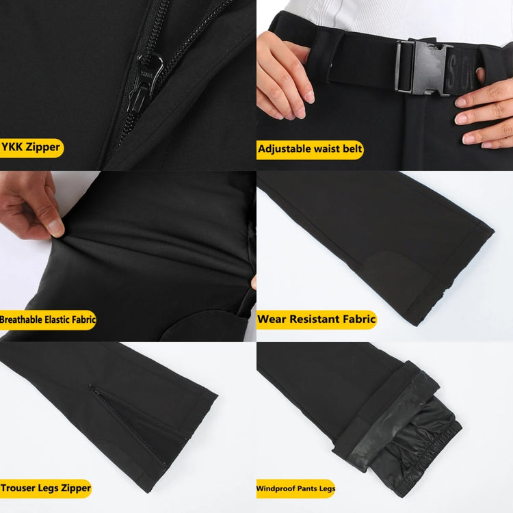 New Slim Fit Skiing Pants Women Snow Trousers Winter Warm Sweat Pants Outdoor Windproof Ski Pants Waterproof Snowboard Clothes