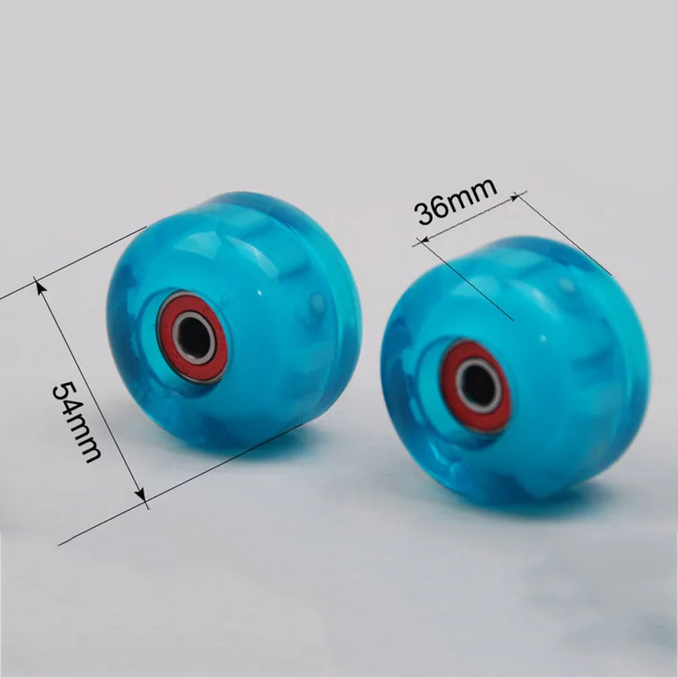 54mm Durable PU Skateboard Glow Wheels With High Elasticity Skateboard Accesaaory
