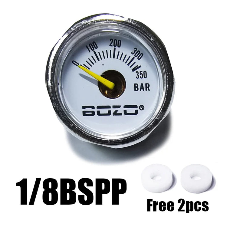 Mini 200bar 350bar Manometer Gauge 1inch 1/8NPT, 1/8BSPP, M10*1, M8*1 High Pressure Hand Pump Diving Mountaineering