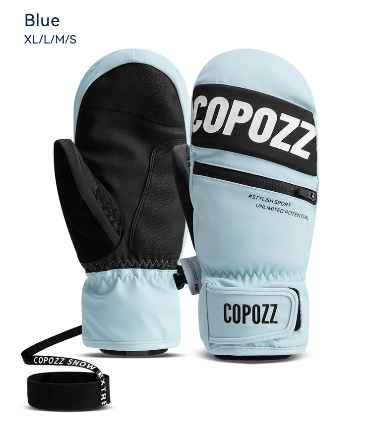COPOZZ Upgrade Thicken Ski Gloves Winter Men Women 3M Thinsulate Thermal Snowboard Gloves Waterproof Warm Mittens Ski Gloves