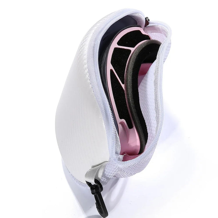 Glasse Case For Outdoor Sports PU Lightweight Portable White/Black Winter Sports Accessories For Ski Motorcycle Cycling Glasse