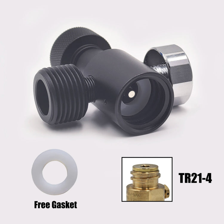 New Model Soda Water CO2 Cylinder Refill Adapter Connector Gas Regulator Tank Aquarium Homebrew Tr21-4 to W21.8-14