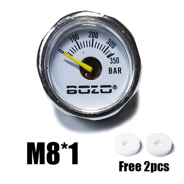 Mini 200bar 350bar Manometer Gauge 1inch 1/8NPT, 1/8BSPP, M10*1, M8*1 High Pressure Hand Pump Diving Mountaineering