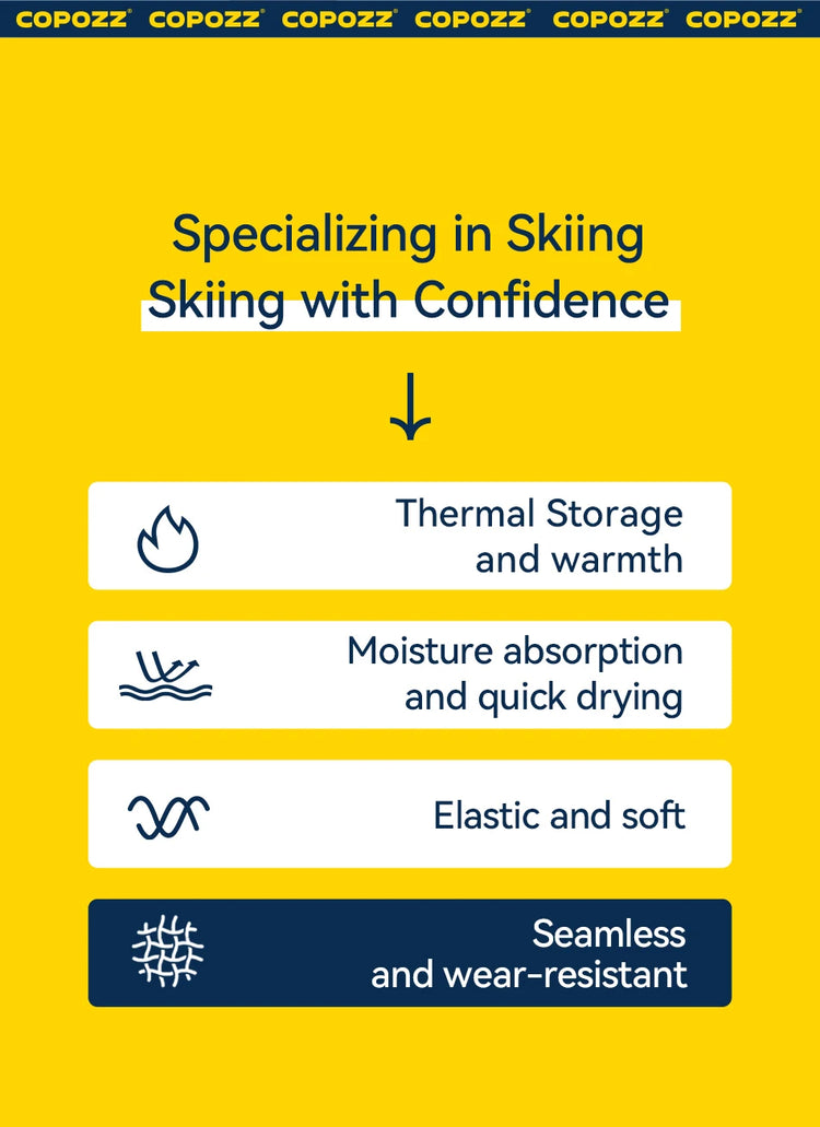 COPOZZ Winter Ski Thermal Underwear Sets Men Women Sweatwicking Breathable Quick Dry Tracksuit Ski Thermo Underwear Long Johns