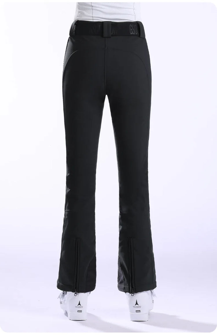 New Slim Fit Skiing Pants Women Snow Trousers Winter Warm Sweat Pants Outdoor Windproof Ski Pants Waterproof Snowboard Clothes