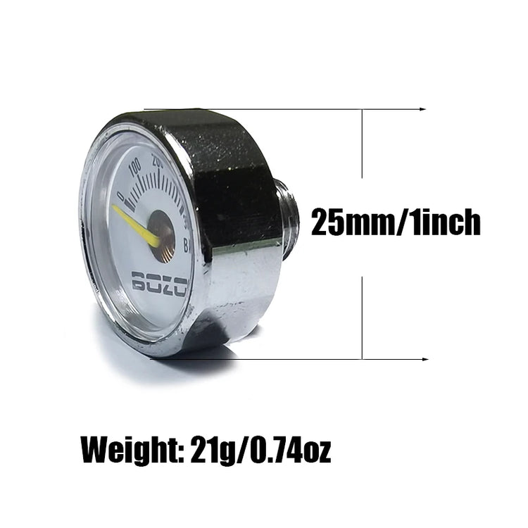 Mini 200bar 350bar Manometer Gauge 1inch 1/8NPT, 1/8BSPP, M10*1, M8*1 High Pressure Hand Pump Diving Mountaineering