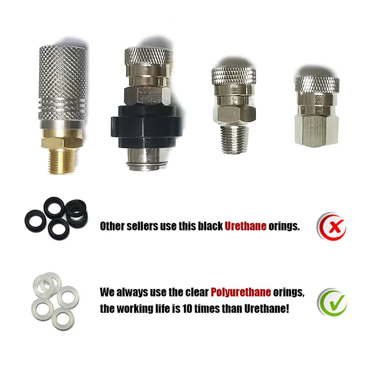 Paint Marker Ball ASA Coil Remote Hose Line Slide Check Adaptor With Male Quick Disconnect Universal Fill Adapter Accessories
