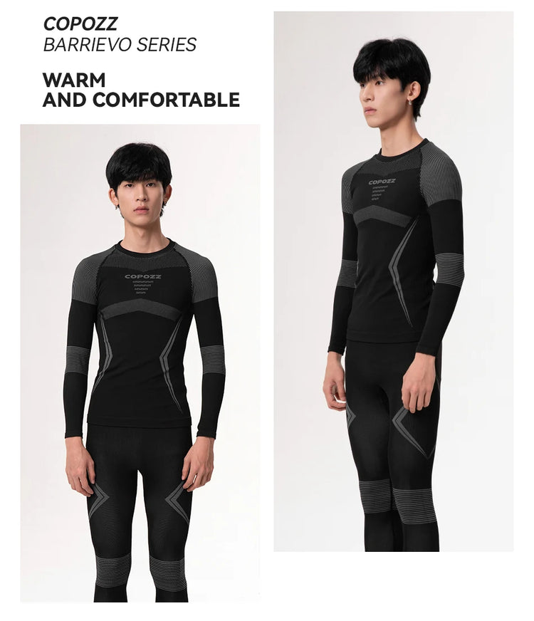 COPOZZ Winter Ski Thermal Underwear Sets Men Women Sweatwicking Breathable Quick Dry Tracksuit Ski Thermo Underwear Long Johns