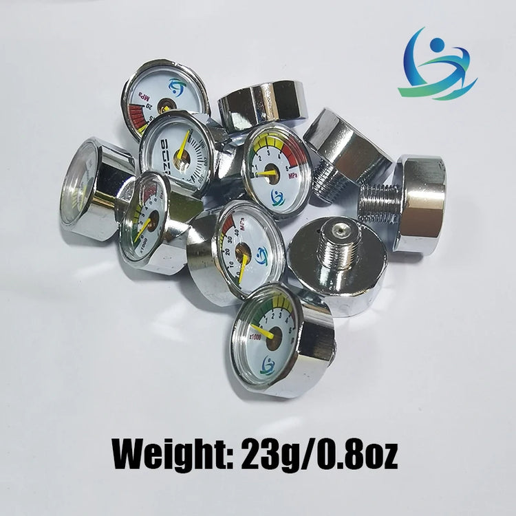 Manometer Pressure Gauge Mini Micro 25mm/1inch Gage Compressed Air Hand Pump Diving HPA Regulator M8*1 M10*1 1/8NPT 1/8BSPP