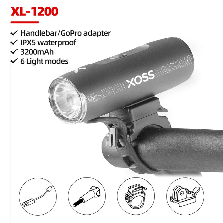XOSS 800lumen BIcycle Light Bike Headlight Waterproof USB Rechargeable MTB Front Lamp Bicycle Flash Light