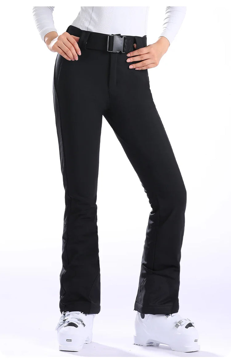 New Slim Fit Skiing Pants Women Snow Trousers Winter Warm Sweat Pants Outdoor Windproof Ski Pants Waterproof Snowboard Clothes