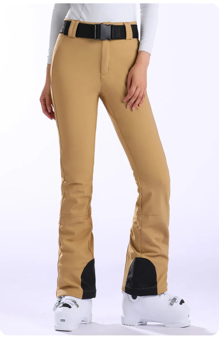 New Slim Fit Skiing Pants Women Snow Trousers Winter Warm Sweat Pants Outdoor Windproof Ski Pants Waterproof Snowboard Clothes