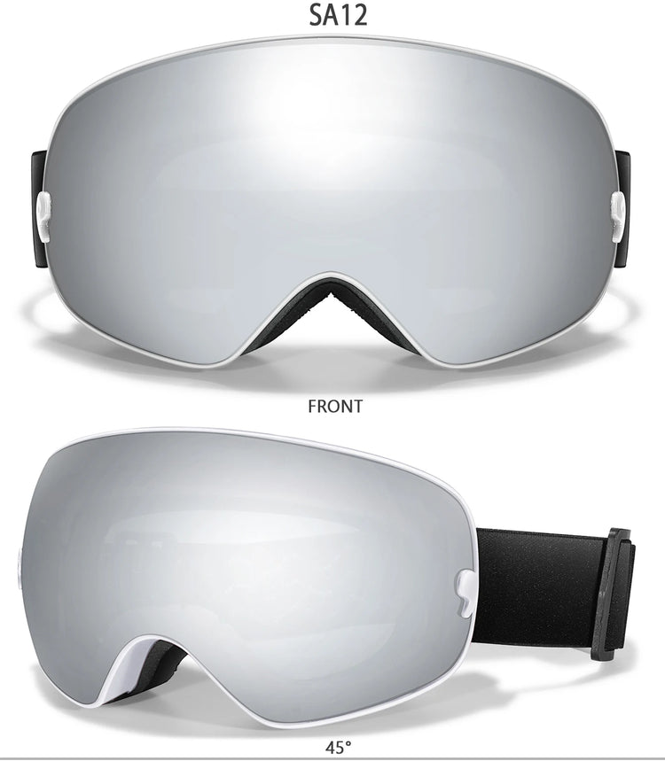 Winter Outdoor SKI Goggles Men And Women Teen, Free Optical Frame and Bag, UV400 Anti-Fog Snowboard Eyewear, Charistmas Gifts