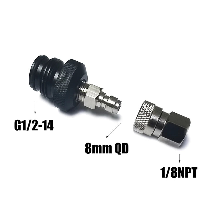 Paint Marker Ball ASA Coil Remote Hose Line Slide Check Adaptor With Male Quick Disconnect Universal Fill Adapter Accessories