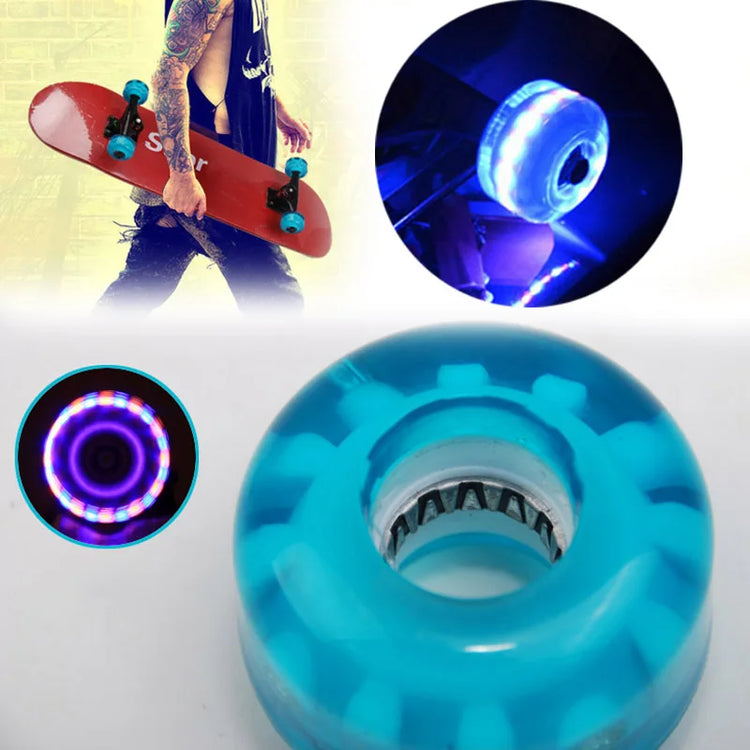 54mm Durable PU Skateboard Glow Wheels With High Elasticity Skateboard Accesaaory