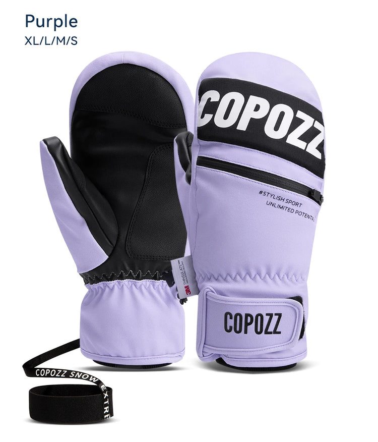 COPOZZ Upgrade Thicken Ski Gloves Winter Men Women 3M Thinsulate Thermal Snowboard Gloves Waterproof Warm Mittens Ski Gloves