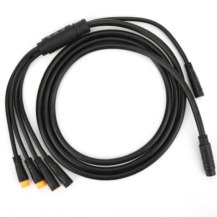 1 for 5 Integrated Bicycle Cable with Light Function for Ebike Waterproof Controller