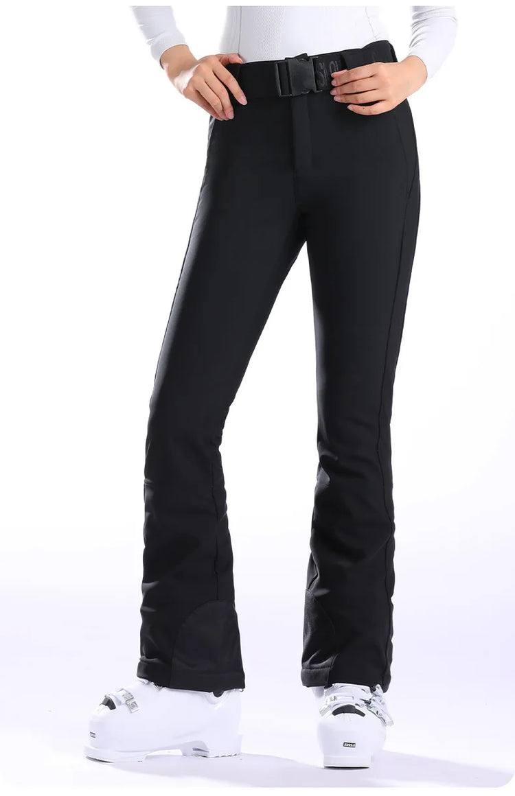 New Slim Fit Skiing Pants Women Snow Trousers Winter Warm Sweat Pants Outdoor Windproof Ski Pants Waterproof Snowboard Clothes