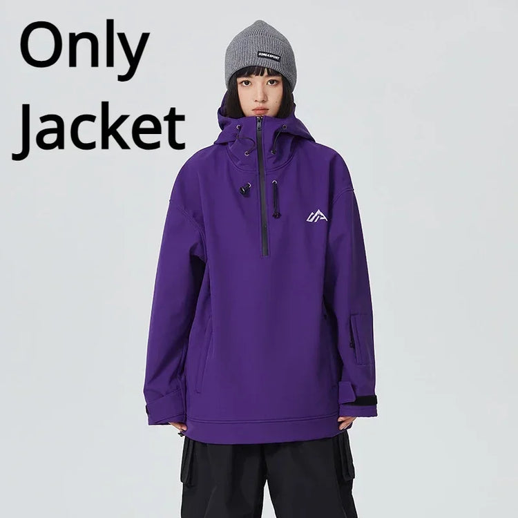 Outdoor Couple's Skiing Jackets Pro Windproof Woman Ski Sport Hoodies Man Winter Snowboard Tracksuit 2025 New Warm Snow Clothes