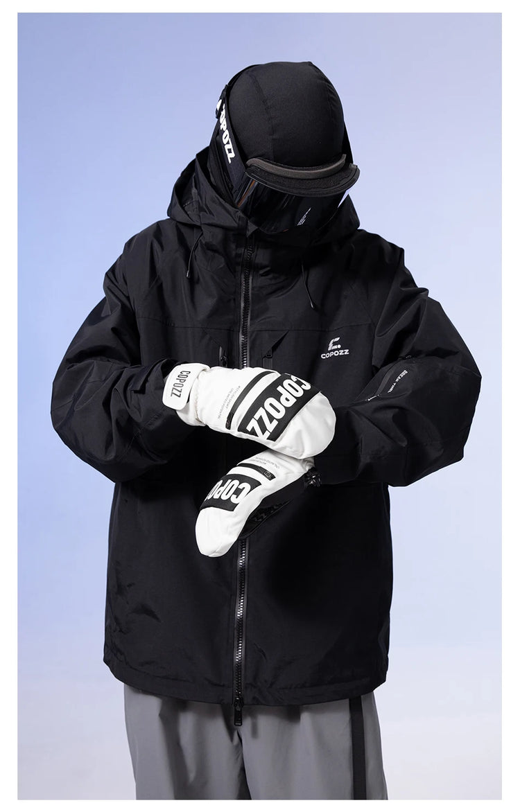 COPOZZ Upgrade Thicken Ski Gloves Winter Men Women 3M Thinsulate Thermal Snowboard Gloves Waterproof Warm Mittens Ski Gloves