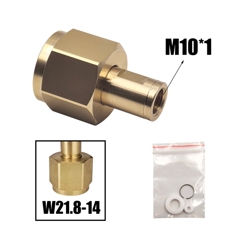W21.8, G3/4, CGA320 Copper Nut Washer Set For CO2 Tank Cylinder Soda Water Soda Maker External Hose Adapter M10 Thread