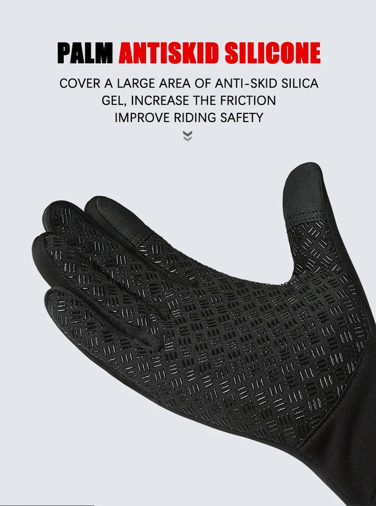 Winter Men's Gloves Warm Touchscreen Sport Fishing Splash-proof Skiing Cycling Snowboard Nonslip Zipper Women Gloves