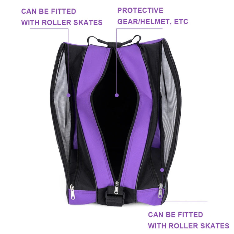 Portable Roller Skates Bag Ice Skating Bag Large Capacity Breathable Kids Inline Skates Bag Skates Storage Bag Skating Shoes Bag