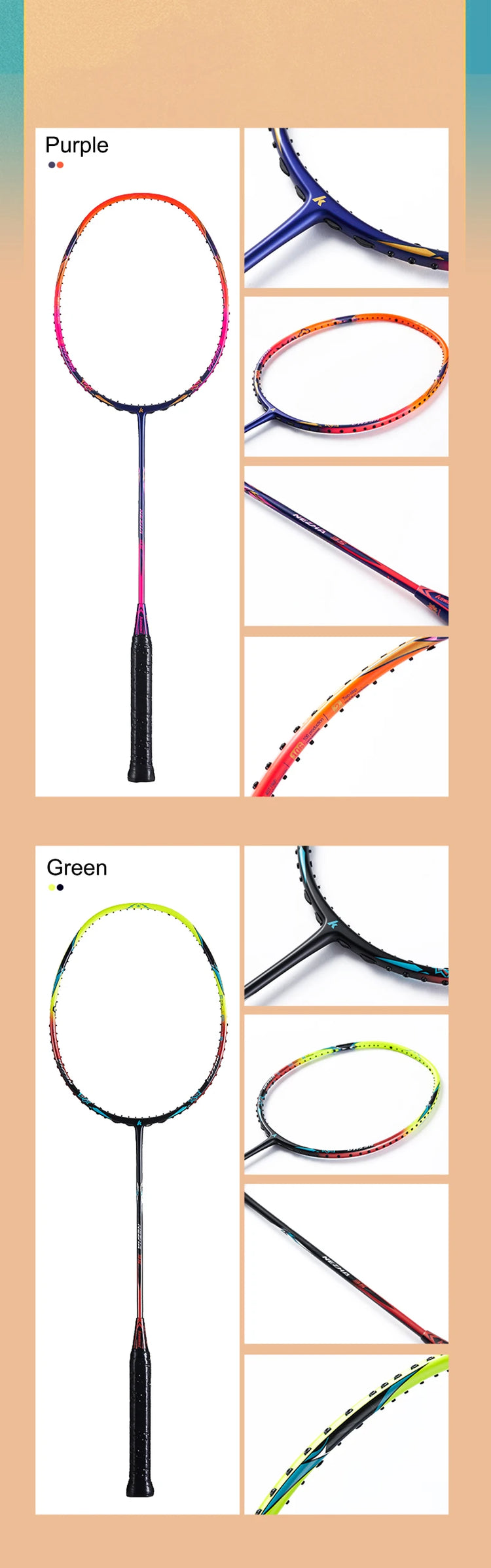 Kawasaki 5U Badminton Racket Professional Super Light Offensive Type High Graphite Badminton Racquet For Training  NeZha 35