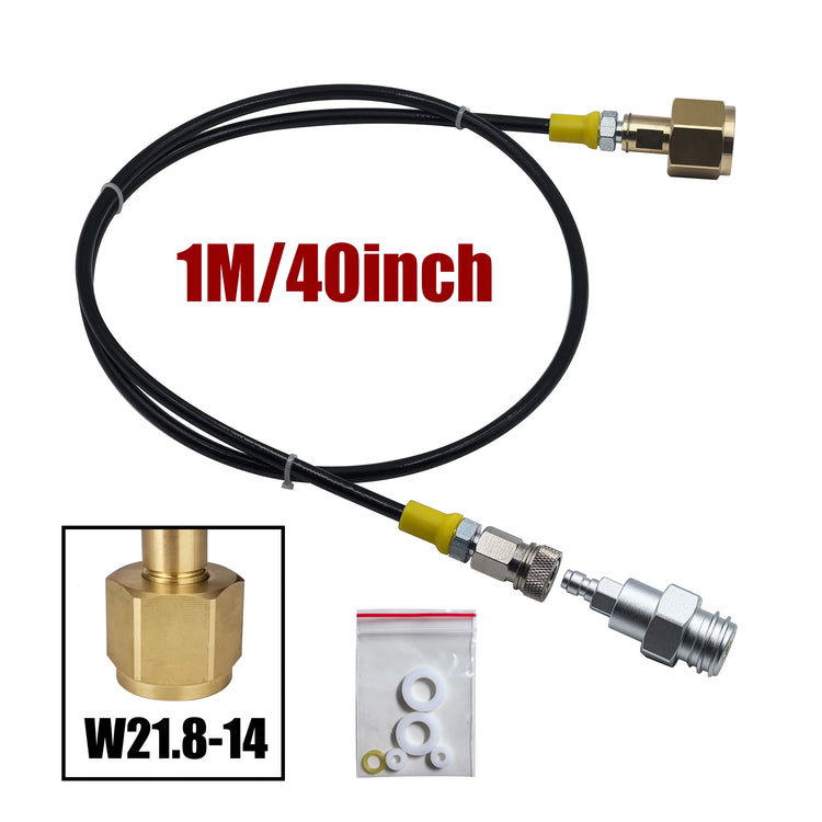 Soda Maker Accessories To External CO2 Tank Adapter Kit with Quick Disconnect Connector W21.8-14 G3/4 CGA320