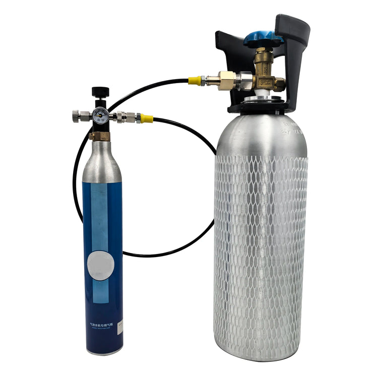 Soda Water Carbon Dioxide Cylinder Bottle Fefill Adapter Fill Station 1Metre/100inches Hose Kit 2000psi/150bar Gauge TR21-4
