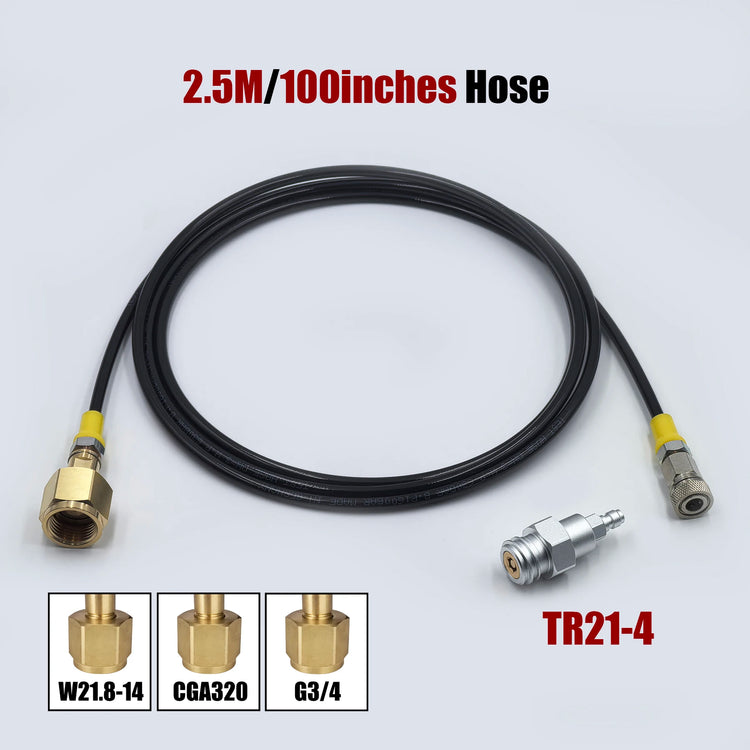 Soda Maker Accessories To External CO2 Tank Adapter Kit with Quick Disconnect Connector W21.8-14 G3/4 CGA320