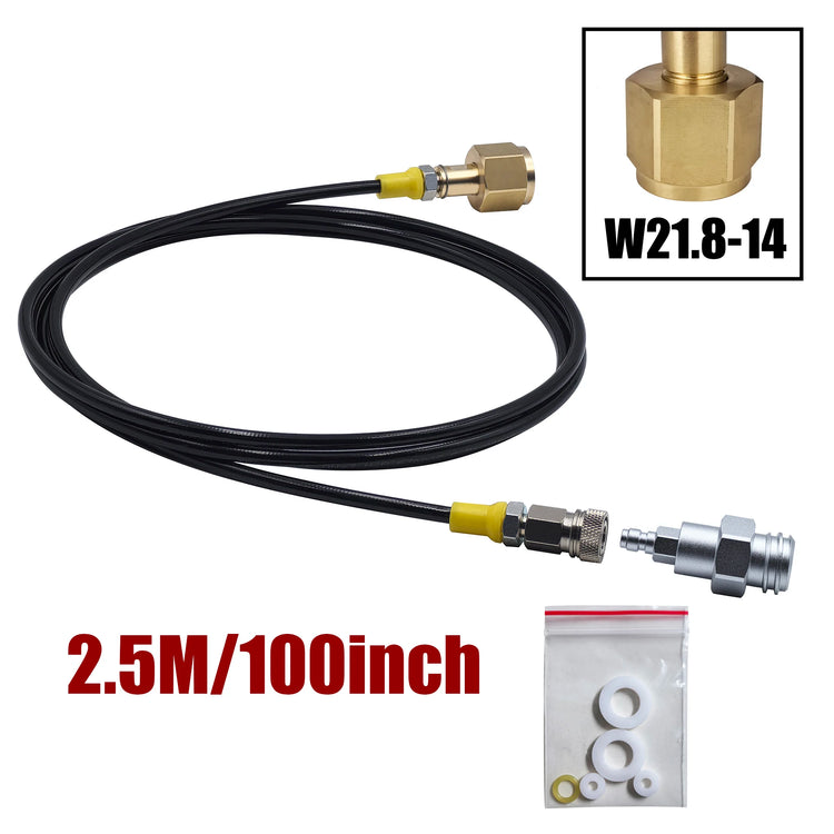 Soda Maker Accessories To External CO2 Tank Adapter Kit with Quick Disconnect Connector W21.8-14 G3/4 CGA320