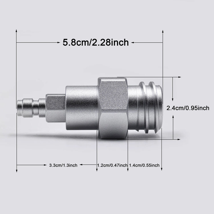 Soda Maker Accessories To External CO2 Tank Adapter Kit with Quick Disconnect Connector W21.8-14 G3/4 CGA320