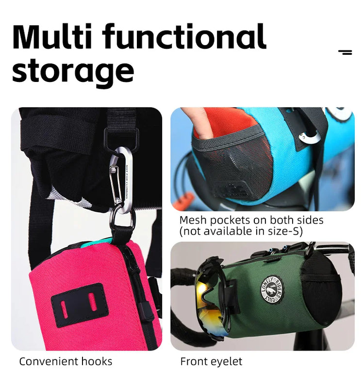 ULAC Multifunctional Bicycle Handlebar Bag 1.1/1.5/2.7L Large Capacity  Waterproof Portable Shoulder Bag Cycling Accessories