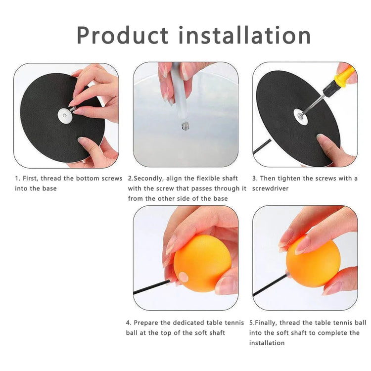 Table Tennis Soft Shaft Equipment Set with Bulk Practice - Balls Paddles Set for Parent-child Interaction