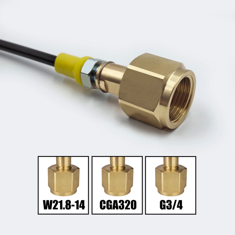 Soda Maker Accessories To External CO2 Tank Adapter Kit with Quick Disconnect Connector W21.8-14 G3/4 CGA320