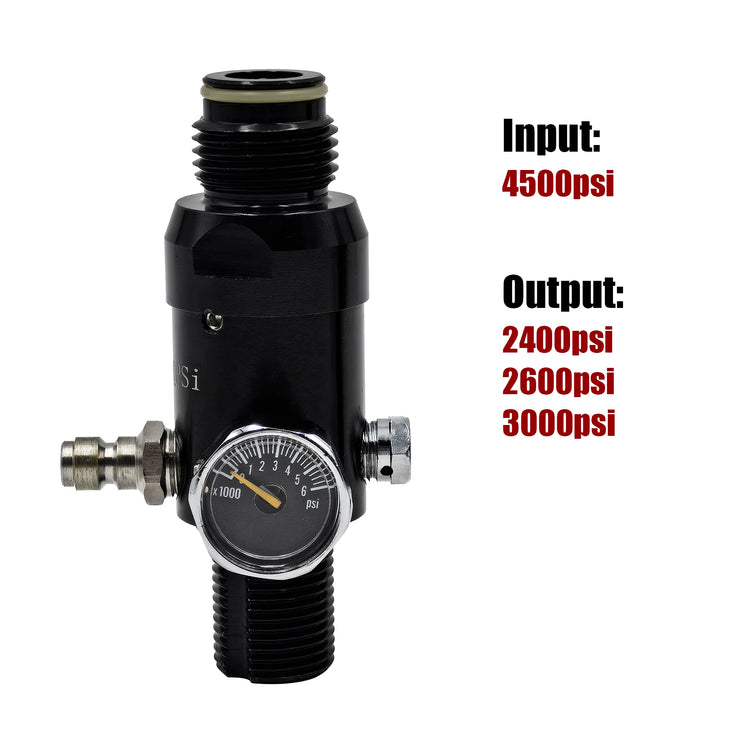 HPA 4500psi Cylinder Air Tank Regulator Valve Threads M18*1.5 or 5/8-18UNF Output 800psi to 3000psi Diving Mountain Climbing