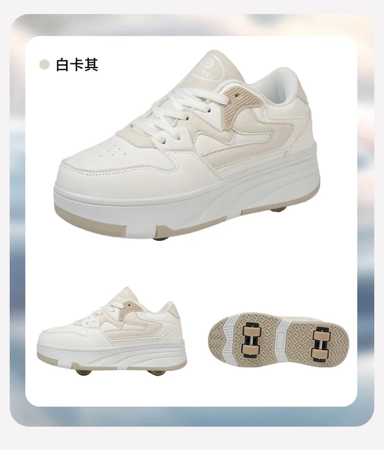 Children's Outdoor Sports Roller Skates Shoes Single Row Wheel kids Sliding Shoes four-Wheel for boys and grils