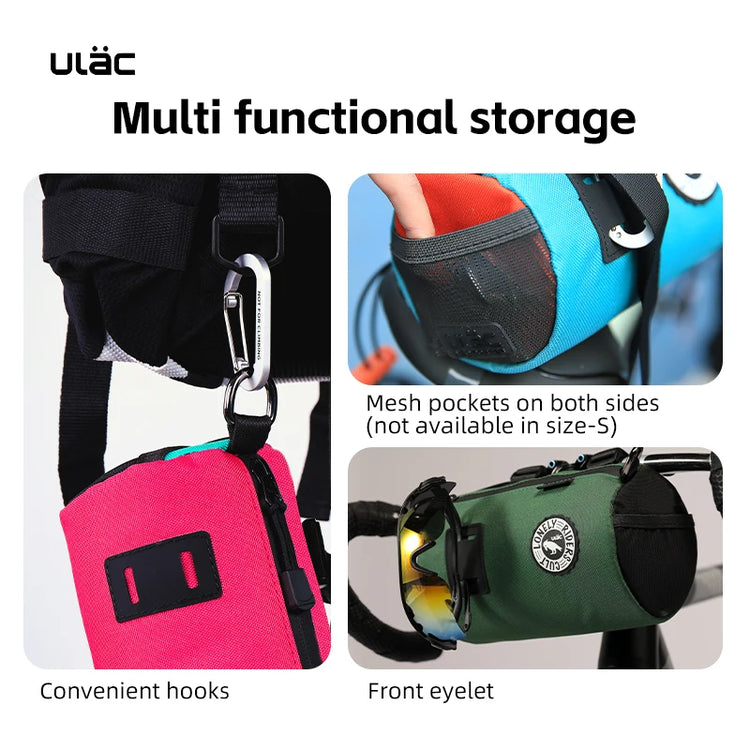 ULAC Multifunctional Bicycle Handlebar Bag 1.1/1.5/2.7L Large Capacity  Waterproof Portable Shoulder Bag Cycling Accessories