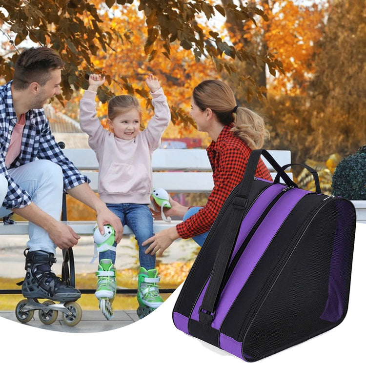 Portable Roller Skates Bag Ice Skating Bag Large Capacity Breathable Kids Inline Skates Bag Skates Storage Bag Skating Shoes Bag