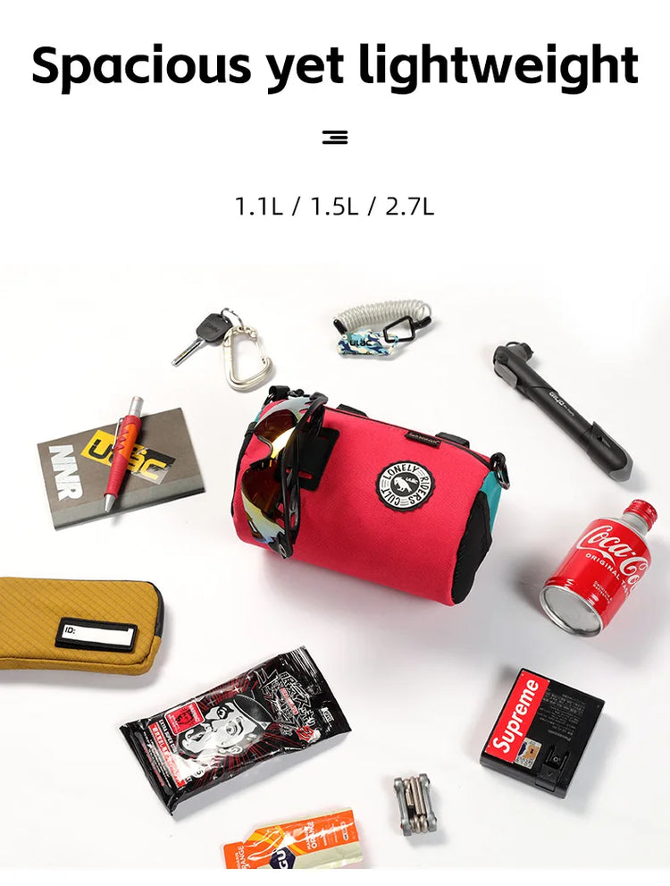 ULAC Multifunctional Bicycle Handlebar Bag 1.1/1.5/2.7L Large Capacity  Waterproof Portable Shoulder Bag Cycling Accessories