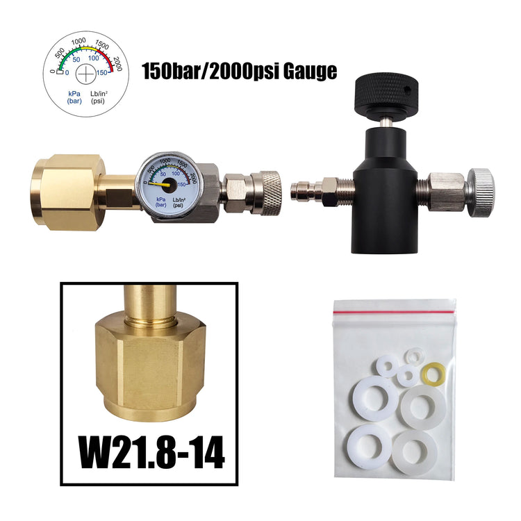 Soda Water Accessory Sparking Water Maker Cylinder Tank CO2 Filling Station Refill Adapter Connector W21.8-14 or G3/4 or CGA320